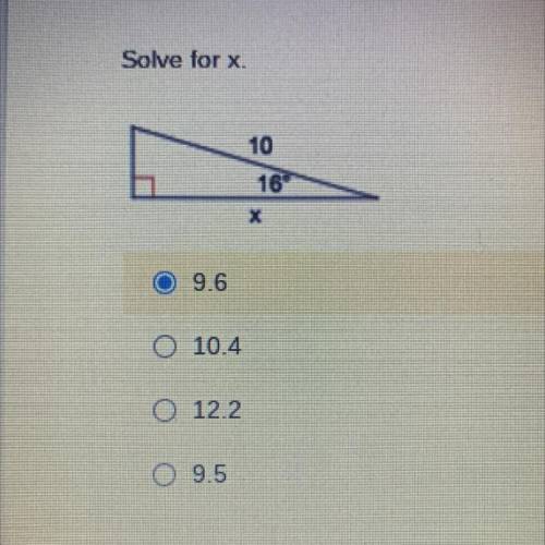 Solve for x. please help asap!