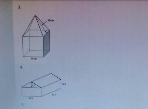 Find the total surface area and volume of the figures below? ​