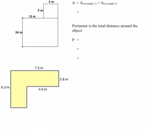 Find the area and perimeter please solve with explanation
