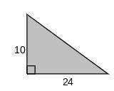 Use the Pythagorean theorem to find the unknown side of the right triangle.