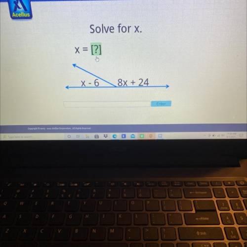 HELP ASAP 
Solve for x.
x = [?]
X - 6
8x + 24
