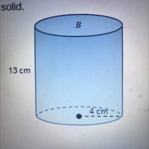 Calculate the volume of the cylinder