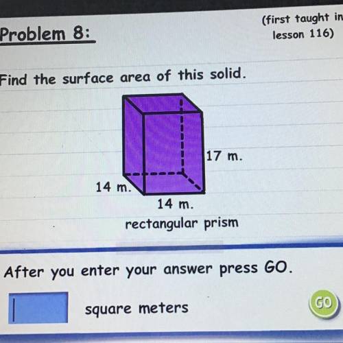 Find the surface area of this solid.