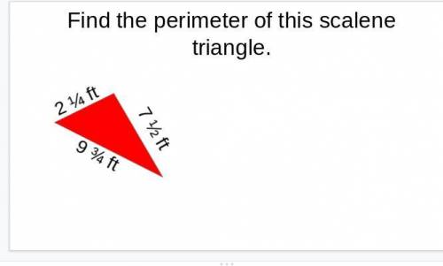 Find the perimeter of this scalene triangle. 51/8 2/1/2