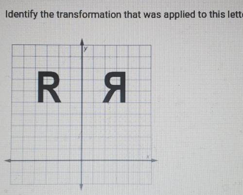 Identify the transformation that was applied to this letter R​