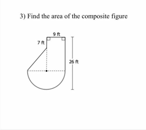 Find the area of the composite figure