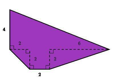 Find the area of the shape shown below...
Please help-