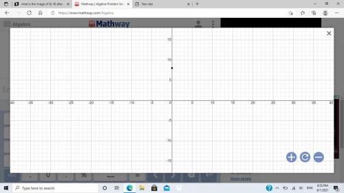What is the image of (0,-8) after a reflection over the y=axis?