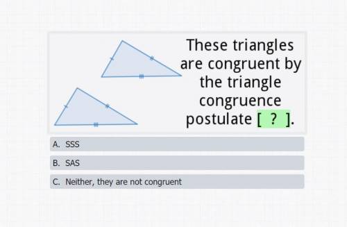 These triangles are congruent by which triangle congruence postulate ?