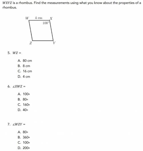Rhombus measurement help