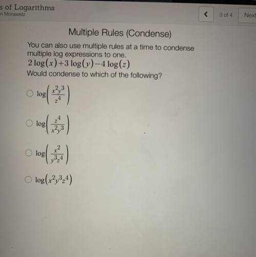 Multiple Rules (Condense)

You can also use multiple rules at a time to condense
multiple log expr