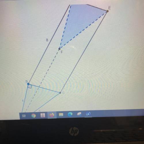 This prism has a right triangle for a base. What is the volume of the prism?