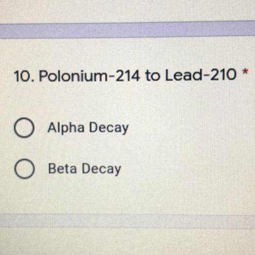 Is this an alpha or beta decay ?
