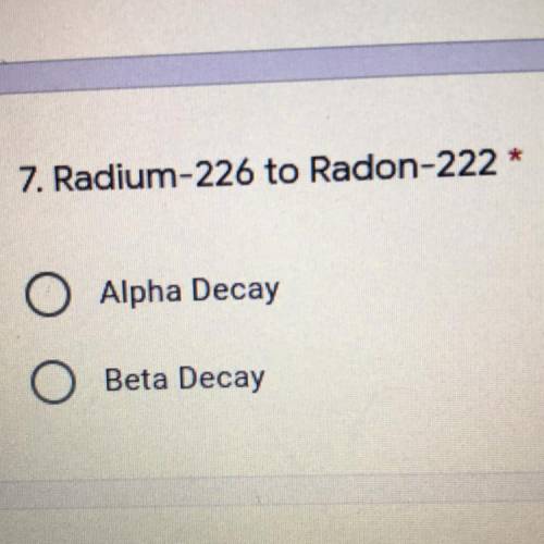 Is this an alpha or beta decay?