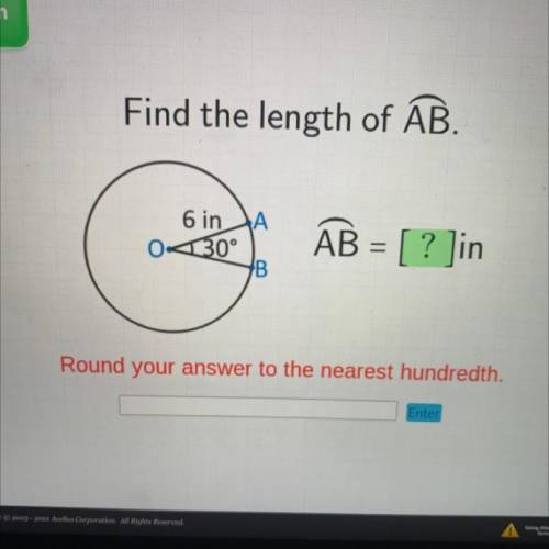ILL GIVE BRAINLIEST!!
Find the length of AB.
6 in
130°
AB = [ 2 ]in