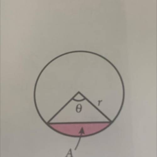 Find the radius of the circle:
a) when Theta= 90°, Area= 20 cm?