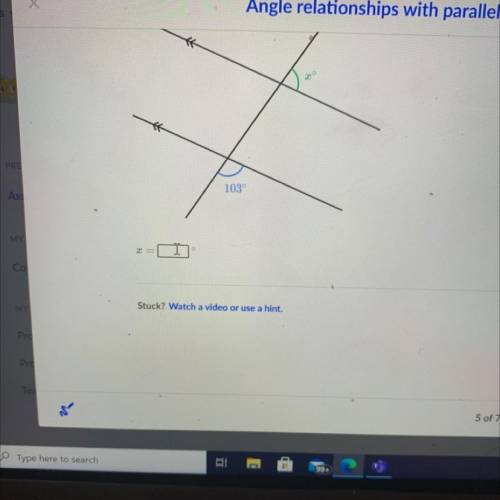 Angle relationships with parallel lines
