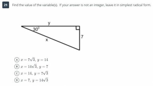 Find the value of the variable(s). If your answer is not an integer, leave it in simplest radical f