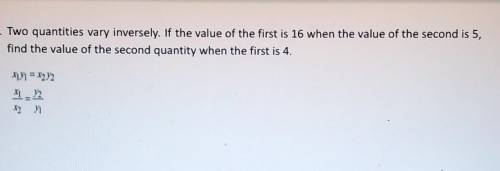 If you know how to solve this, Please answer it. Thank You

Please show your work and the steps.Th