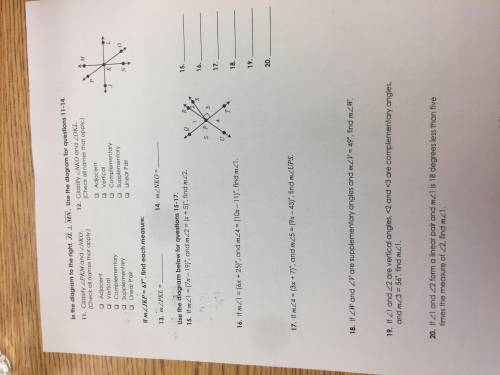 Unit 1 geometry basics quiz 1-3 angle measures and relationships