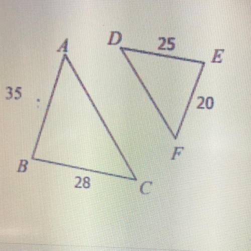 Find the scale factor from Triangle ABC to Triangle DEF.