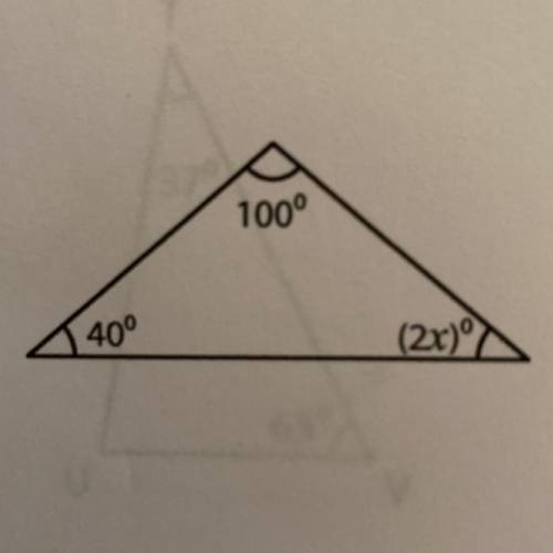 Find the value of x easy math question #1 please help