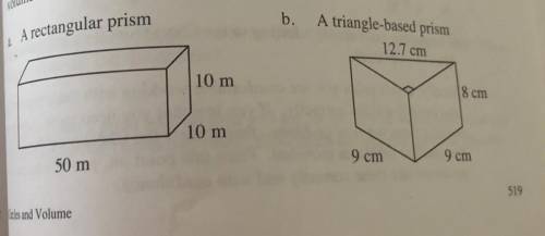 Find the volume of a l-unit-high layer of each prism below. Then find

The total volume and the su