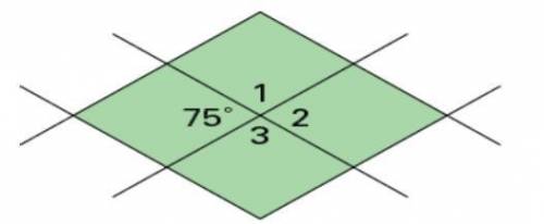 Help please!!

This diagram shows floor tiles that are the shape of a rhombus. 
One of the interio