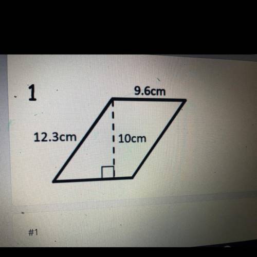 Find the area of the parallelogram. 
Help pls and thank you.