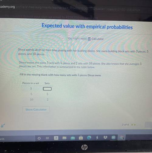 Please help expected value with empirical probabilities
