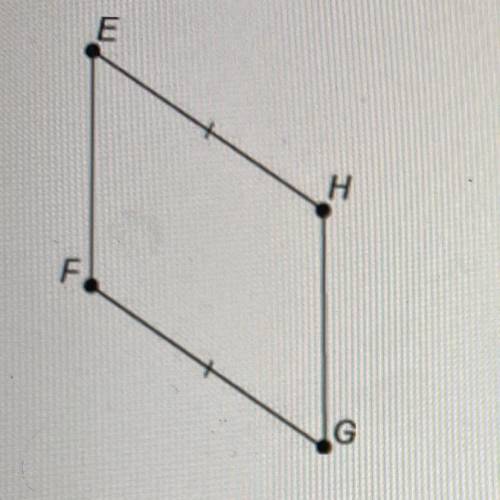 What additional information would allow you to prove the quadrilateral is a

parallelogram accordi