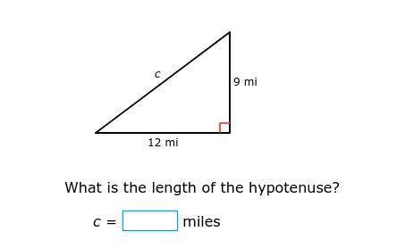 What is the length of the hypotenuse?