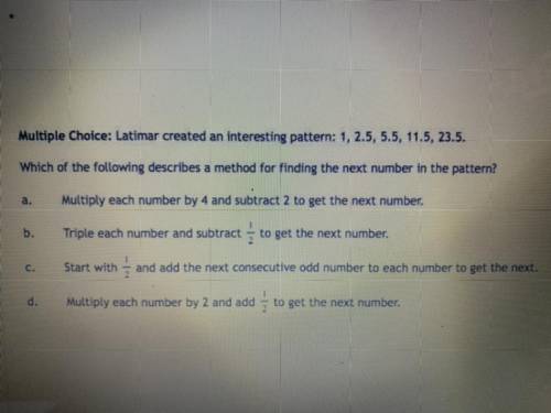 Which method is correct to finding the next number in pattern