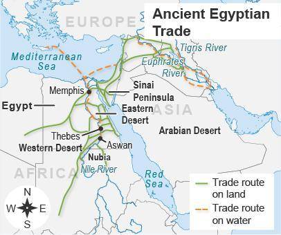 PLS HELP

The map shows the trade routes of the ancient Egyptians.
A map ti