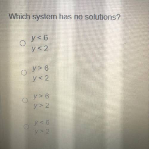 Which system has no solutions?