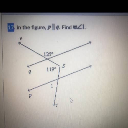 In the figure p||q find m<1