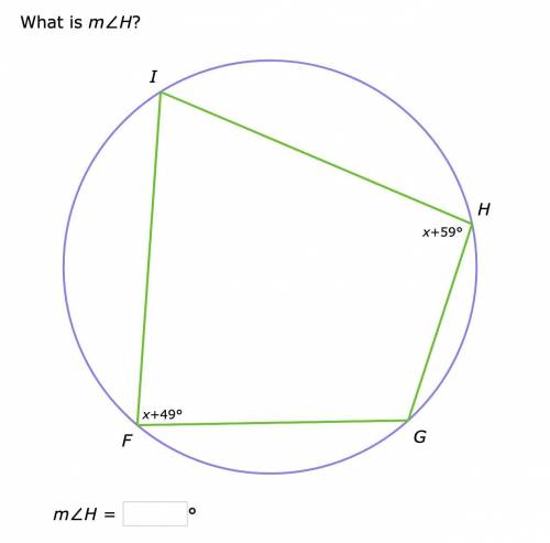 What is m∠H? (Must give Explanation)