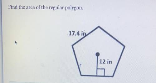 Find the area of the regular polygon.