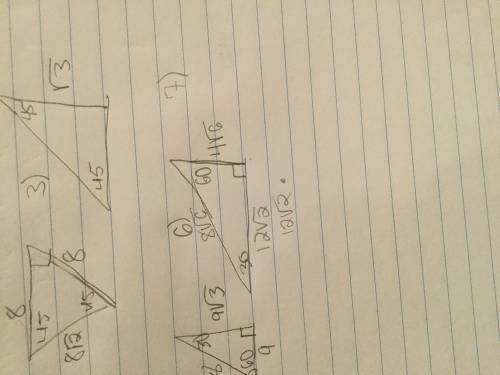 Right angle triangles
Did I solve 6 correctly?