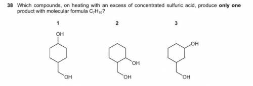 Which compounds, on heating with an excess of concentrated sulfuric acid, produce only one product