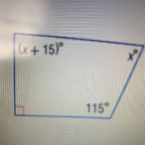 What is the value of the missing angle (x+15)
