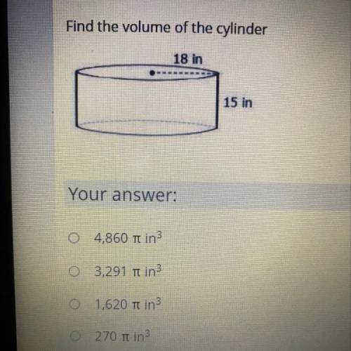 Find the volume of the cylinder