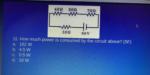 How much power is consumed by the circuit above?