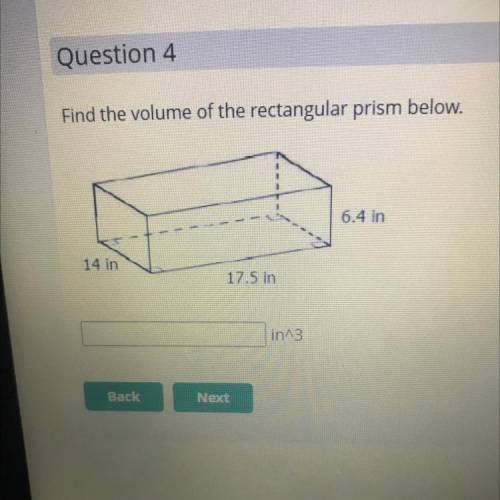 Find the volume of the rectangular prism below.