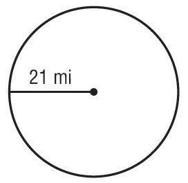 Find the Area of the circle. Use 3.14 for π. Round your answer to the nearest tenth.
