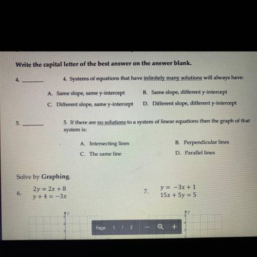 PLS HELP WITH 4 and 5 ASAPPP FOR BRAINLIEST