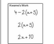 Describe the mistake that Kwame made in his work.