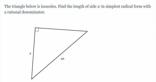 Need help with this one NO LINKS!!! 
Special Right Triangles (Radical Answers)