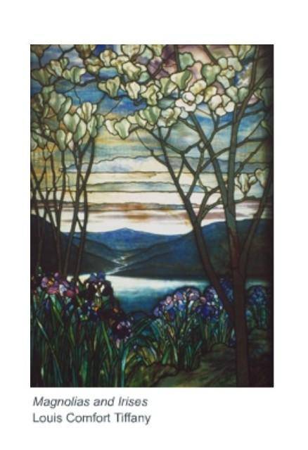How did Art Nouveau artists such as Louis Comfort Tiffany use line and shape in their works?

They