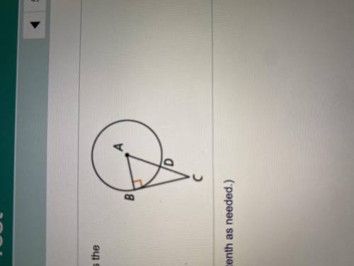 Ac=14 bc=11 what is the radius